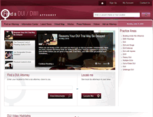 Tablet Screenshot of findaduiattorney.com